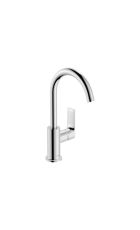 Hansgrohe Rebris E 210 Basin Mixer with Swivel Spout & Push Button Waste