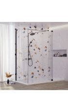 Rosery Nova Wetroom Panel with 900mm Side Panel, 400mm Swivel Panel and 1200mm Stabilising Bar