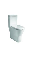 Harper Rimless Back To Wall Close Coupled Comfort Toilet & Soft Close Seat