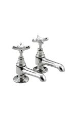 Bristan 1901 Pair Basin Taps with Ceramic Disc Valves (Chrome)