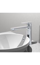 Dalkey Tall Basin Mixer with Push Button Waste (Chrome)