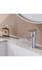 Grafton Basin Mixer with Push Button Waste (Chrome)