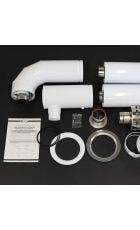 Grant High Level Adjustable Flue Kit White for 26 To 70kW Boilers