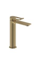 Saffron EcoStart Tall Basin Mixer with Waste (Brushed Brass)