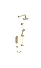 Saffron Dual Outlet Concealed Shower with Kit (Brushed Brass)