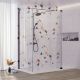 Rosery Nova 900mm Wetroom Panel with 800mm Side Panel, 300mm Swivel Panel and 1200mm Stabilising Bar (Black)