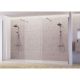 Rosery Nova Series K 700mm Double Ended Wetroom Shower Wall with Straight Stabilising Bar (Chrome)