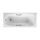 Inspire Steel Antislip Bath 1700x700mm 2 Tapholes with Legs and Twin Grips