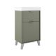 Midi 500mm Floorstanding 1 Drawer, 1 Door Vanity with 1 Taphole Basin & Chrome Handles & Legs (Musgo)