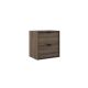 Midi 500mm 2 Drawer Wall Hung Vanity with Matching Countertop and Black Handles without Basin (Valenti)