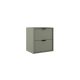 Midi 500mm Wall Hung 2 Drawer Vanity with Countertop & Black Handles (Musgo)