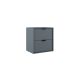 Midi 600mm Wall Hung 2 Drawer Vanity with Countertop & Black Handles (Avio)