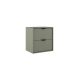 Midi 600mm 2 Drawer Wall Hung Vanity with Matching Countertop and Black Handles without Basin (Musgo)