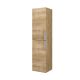 Dublin/Galway 1400mm 2 Door Tall Storage Unit with Chrome Handles (Natural Oak)