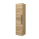 Dublin/Galway 1400mm 2 Door Tall Storage Unit with Black Handles (Natural Oak)