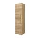 Dublin/Galway 1400mm 2 Door Tall Storage Unit with Brushed Brass Handles (Natural Oak)