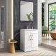 Slane 500mm Floorstanding Vanity and Basin (Gloss White)