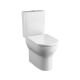 Nerola Rimless Close Coupled Open Back Toilet & Wrapover Seat