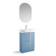 Versa 550mm 3 Door Floor Standing Vanity and Basin with Chrome Handles (Island Matt)