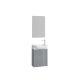 Versa 450mm 1 Door Wall Hung Vanity with Chrome Handles and Basin (Mist Matt)