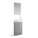 Versa 550mm 3 Door Floor Standing Vanity and Basin with Chrome Handles (Mist Matt)