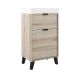 Midi 500mm Floor Standing 2 Drawer Vanity with 1 Taphole Basin & Black Handles & Legs (Oak)