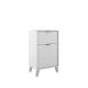 Midi 500mm Floorstanding 1 Drawer, 1 Door Vanity with Countertop & Chrome Handles & Legs (Matt White)