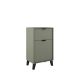 Midi 500mm Floorstanding 1 Drawer, 1 Door Vanity with Countertop & Black Handles & Legs (Musgo)