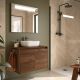 Salgar Noja 800mm 2 Door Wall Hung Vanity and Countertop without Basin (Maya Walnut)