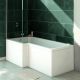 Verde L Shaped 1700mm Left Hand Shower Bath