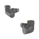 Tissino Hugo2 (Anthracite) Double Angled Radiator Valve (Pair)