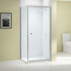 Merlyn Easy Fit Mycro Pivot Shower Door with Side Panel