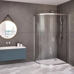 Renu 8mm Framed 1 Door Offset Quadrant Shower Enclosure