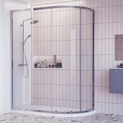 Rosery Nova Quick Fit Offset Quadrant Shower Enclosure (1900mm High)