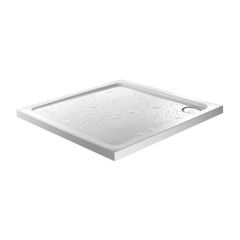 Low Profile Square Slip Resistant Shower Tray (White)