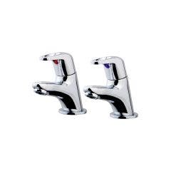 Lusk Pair of Basin Taps (Chrome)