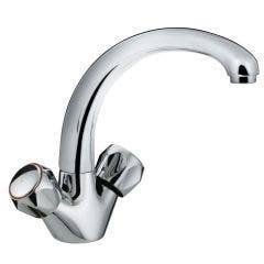 Bristan Club Monobloc Sink Mixer with Metal Heads (Chrome)