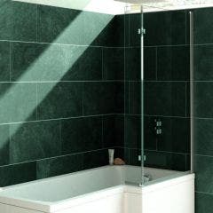 Verde L Shaped Fixed Bath Screen