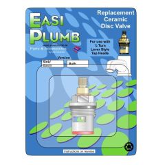 Easi Plumb Single 1/2" Brass Replacement Ceramic Disc (Red)