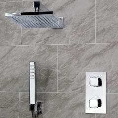 Bristan Cobalt Concealed Shower Valve with Fixed Head and Wall Outlet Handset