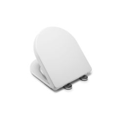 Soft Close D Shaped Toilet Seat (White)