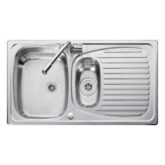 Euroline EL9502 Bowl and 1/2 Single Drainer Stainless Steel Sink (Reversible)