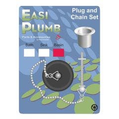 Easi Plumb Replacement Plug & Chain for Basin Waste