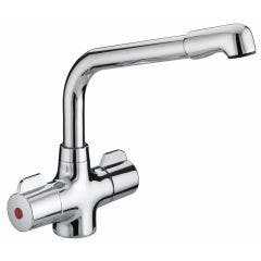 Bristan Manhattan Sink Mixer with Flexi Tails (Chrome)