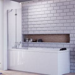 Rosery Nova 1000x1500mm Hinged Bath Screen