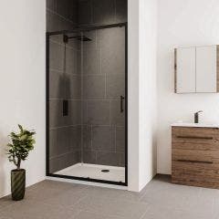 Verve 1300mm Sliding Shower Door (Matt Black)