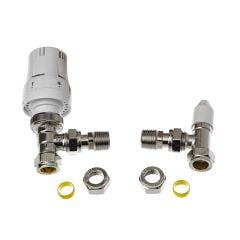 Arcas 16mm Angle Thermostatic Radiator Valve (TRV) for Multilayer Pipe